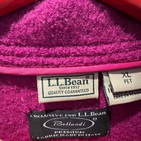 Hot Pink Boiled Wool Lightweight LL Bean XL Petite Coat - Picture 5 of 16